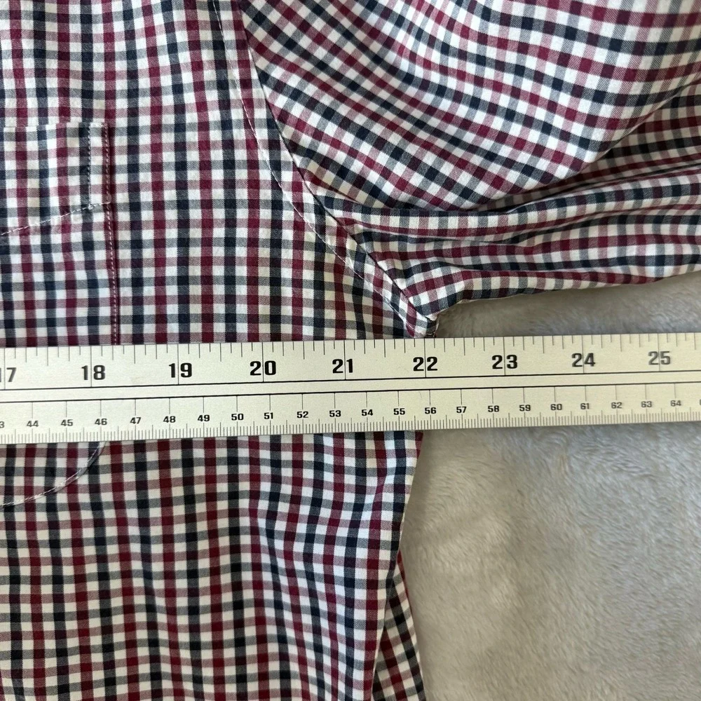 J. Crew Classic Fit Gingham Button Down Shirt Men's Size L Cotton Stretch‎